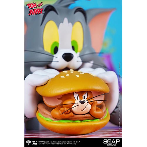 Soap Studio Cartoon 23cm Tom and Jerry Burger Hamburger Vinyl Bust Ca101 Gift for sale online 